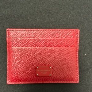 Dolce & Gabbana Red Leather Card Holder